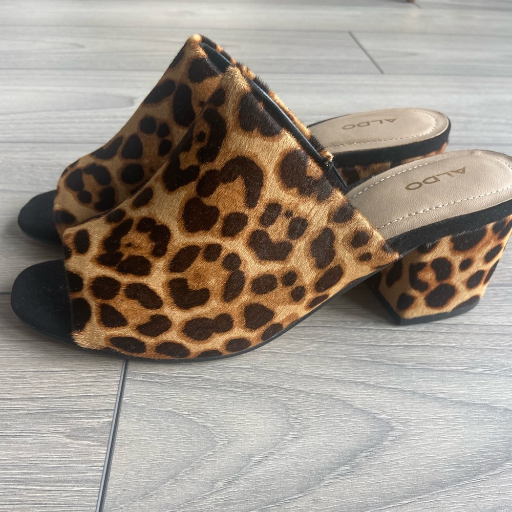 Aldo Alaska Leopard Print Heeled Sandals